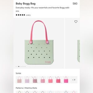 NWOT Baby Bogg Bag